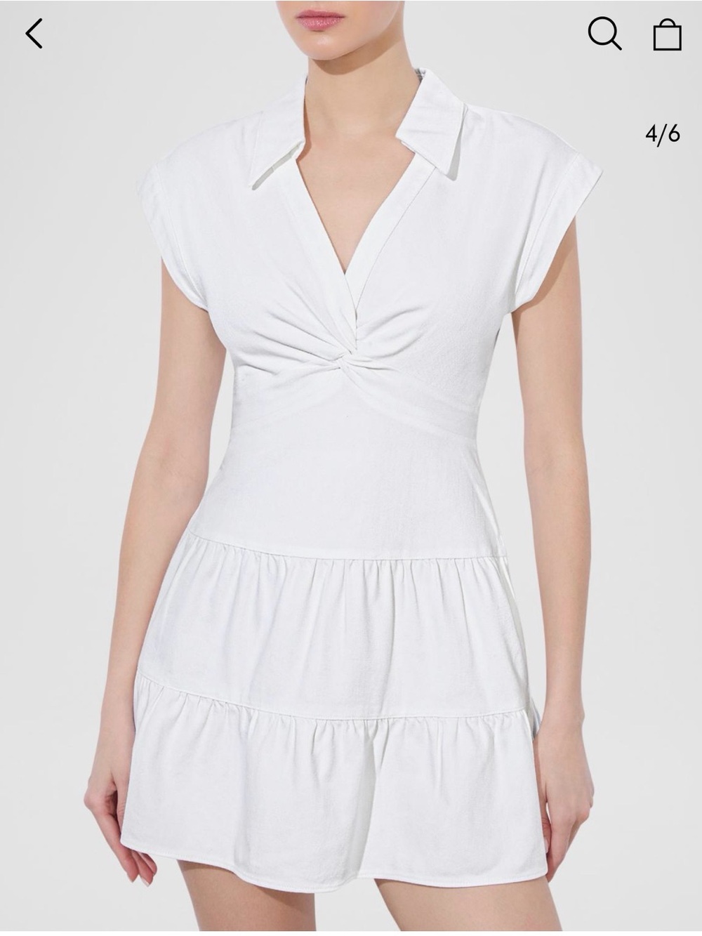 Alice + Olivia White V-Neck dress
